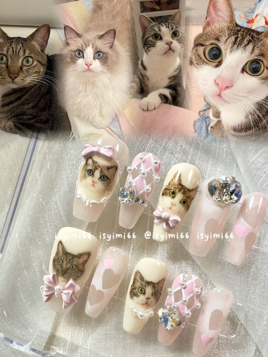 HAND-MADE CUSTOMIZE PRESS ON NAIL - SPECIAL DESIGN