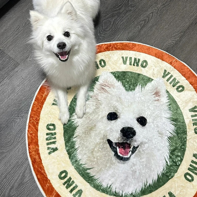 CUSTOMIZED VELVET RUG - ROUND SHAPE