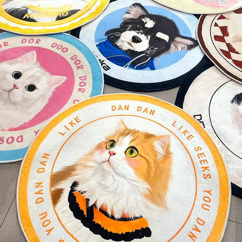 CUSTOMIZED VELVET RUG - ROUND SHAPE